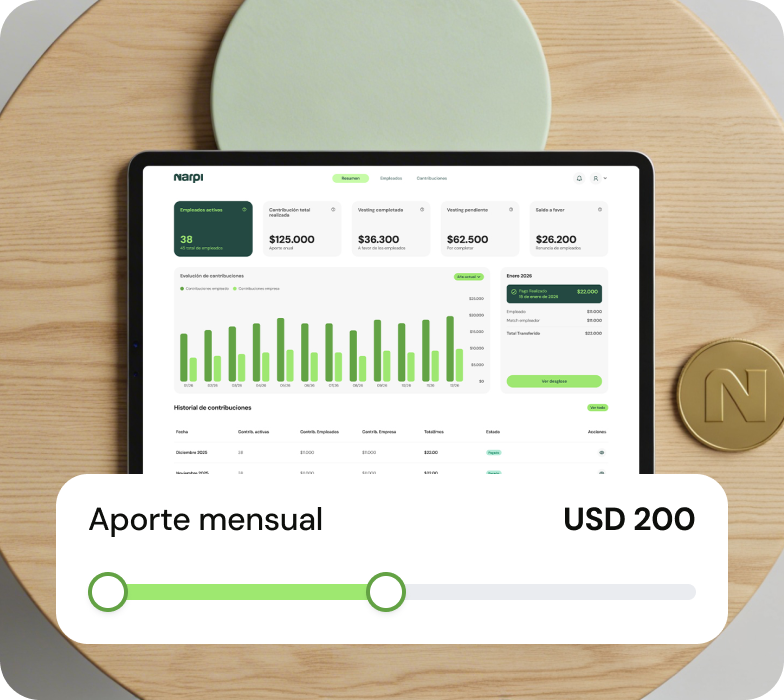 Narpi calcula aportes y match correspondiente